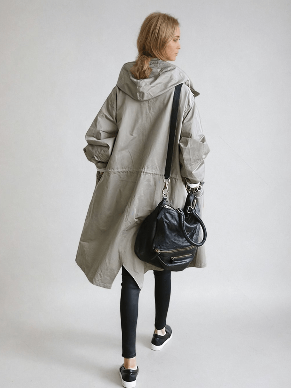 Mallory Womens Relaxed Fit Trench Coat for Fall and Spring