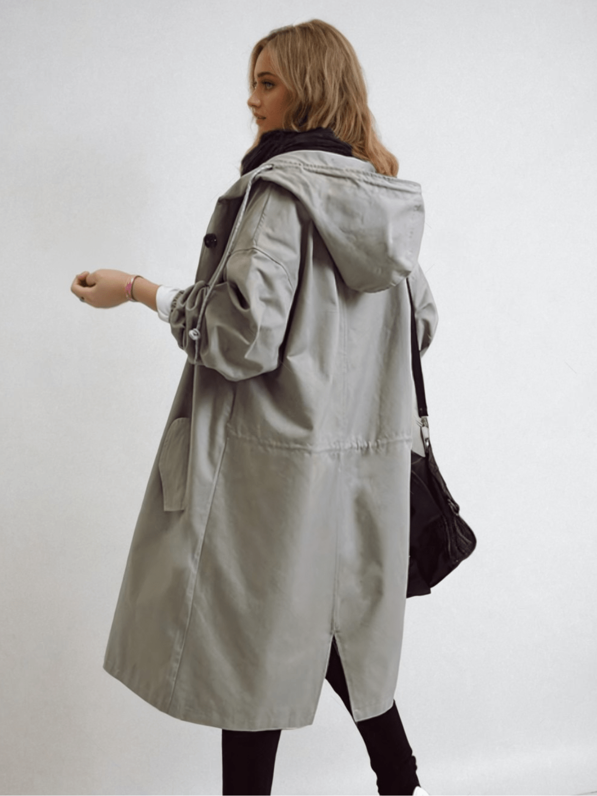 Mallory Womens Relaxed Fit Trench Coat for Fall and Spring