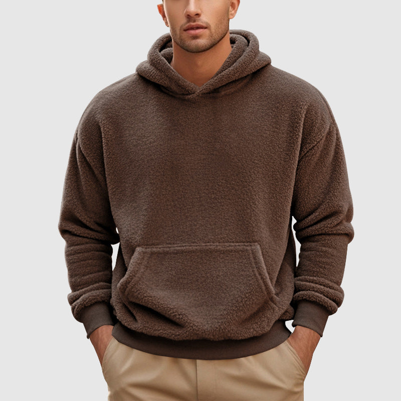 Men's Fleece Hoodie with Kangaroo Pocket | Relaxed Hood, Ribbed Cuffs & Hem | 5 Colorways + Bundle | S–XXL