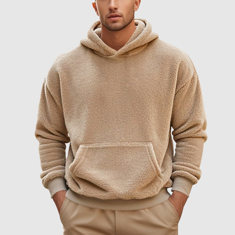Men's Fleece Hoodie with Kangaroo Pocket | Relaxed Hood, Ribbed Cuffs & Hem | 5 Colorways + Bundle | S–XXL