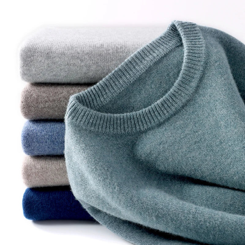John Mens Fine Knit Crewneck Sweater