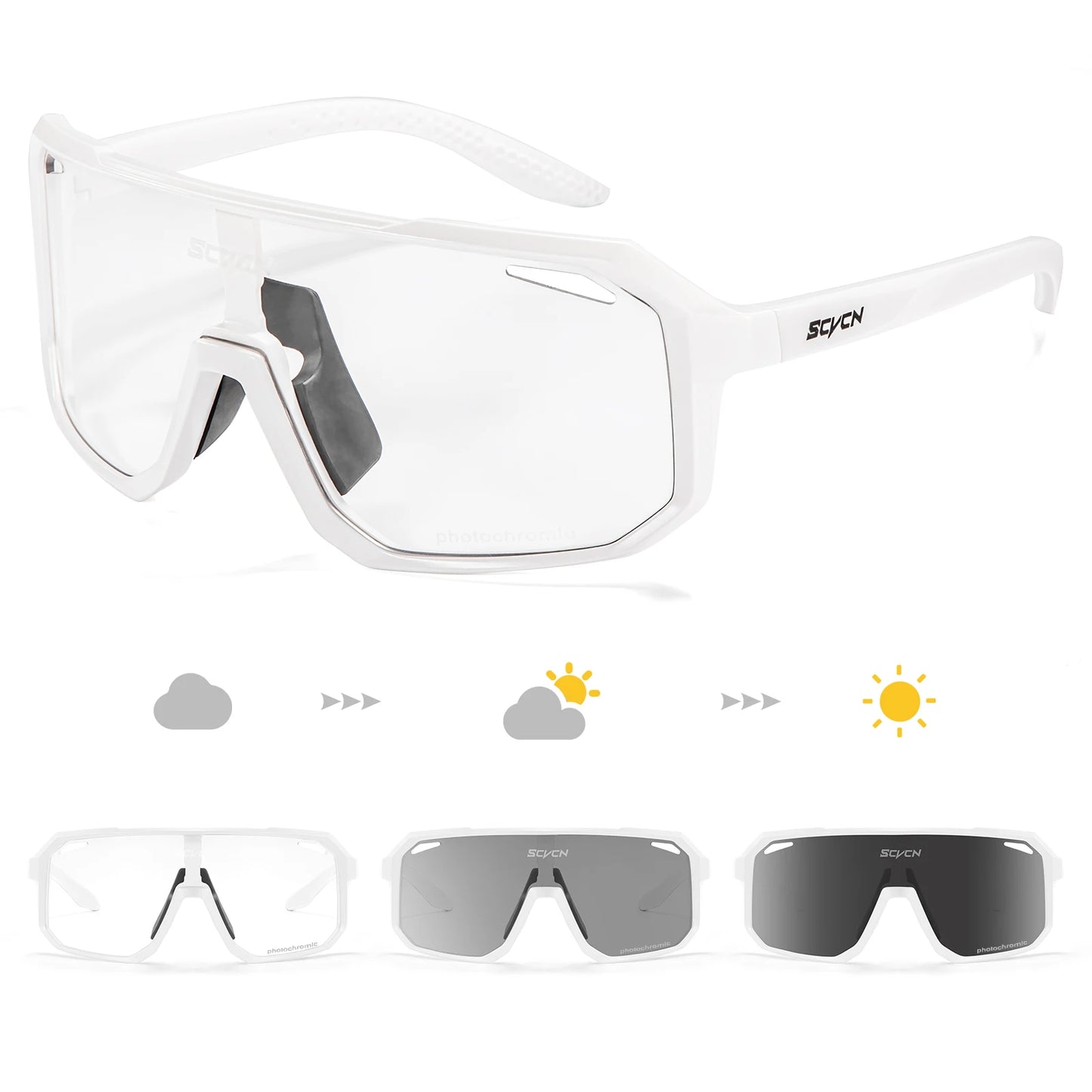 Ash™ | Photochromic Cycling Sunglasses UV400 Sport Glasses