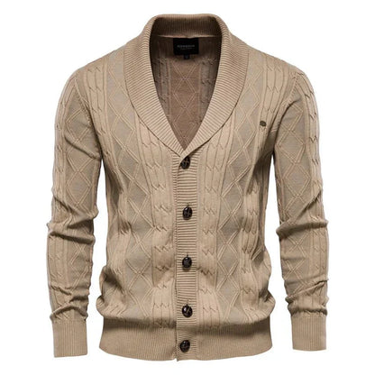 William | Men's cardigan with button placket