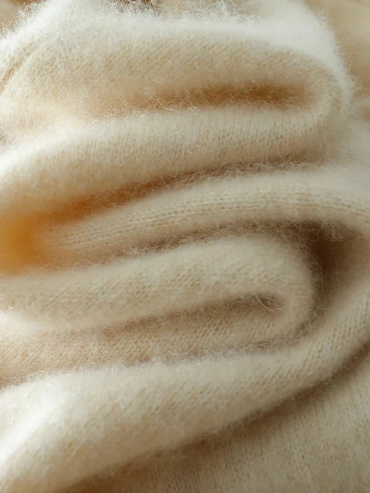 Teresa Womens Cashmere Sweater with Crossover Collar