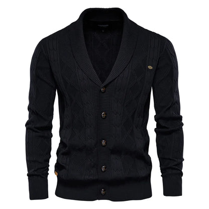 William | Men's cardigan with button placket
