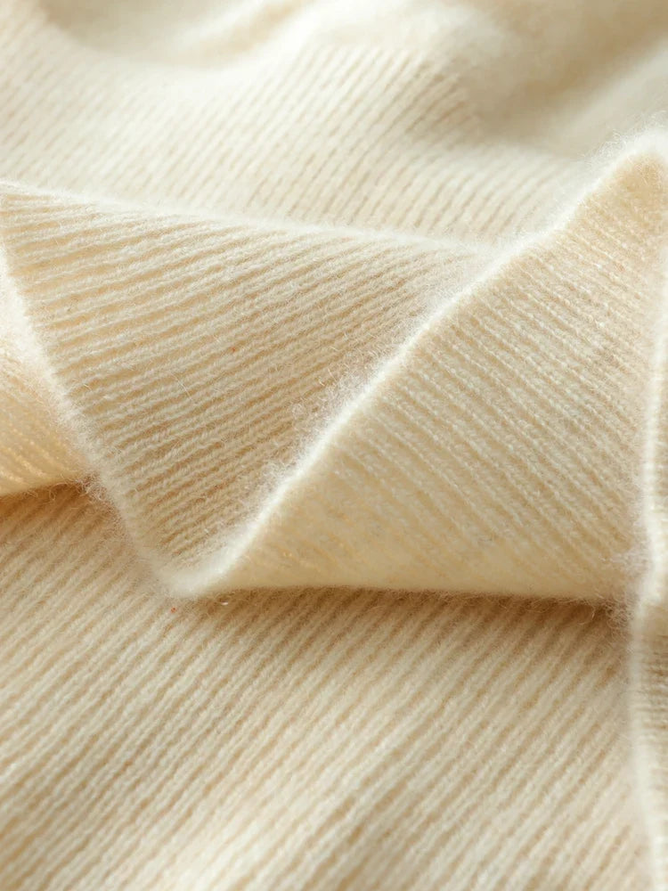 Teresa Womens Cashmere Sweater with Crossover Collar