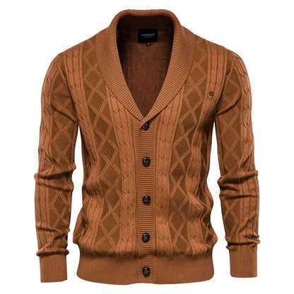 William | Men's cardigan with button placket