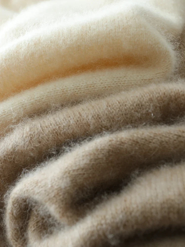 Teresa Womens Cashmere Sweater with Crossover Collar