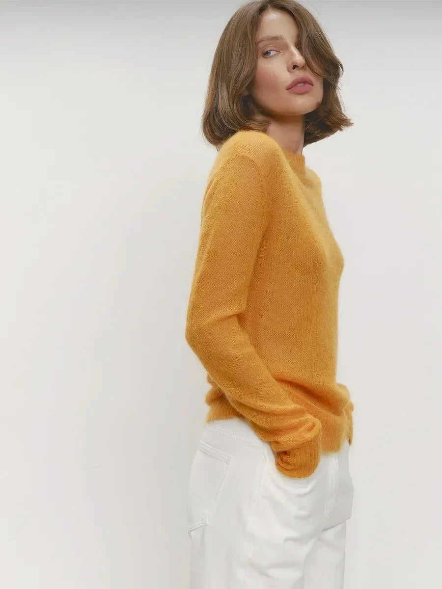 Natasha Womens Crewneck Knit Sweater
