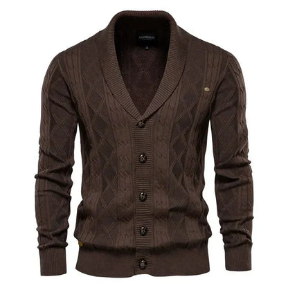 William | Men's cardigan with button placket