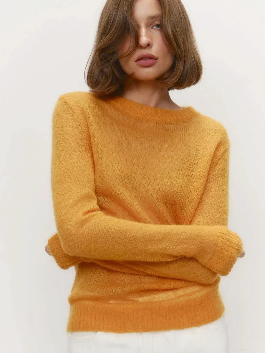 Natasha Womens Crewneck Knit Sweater