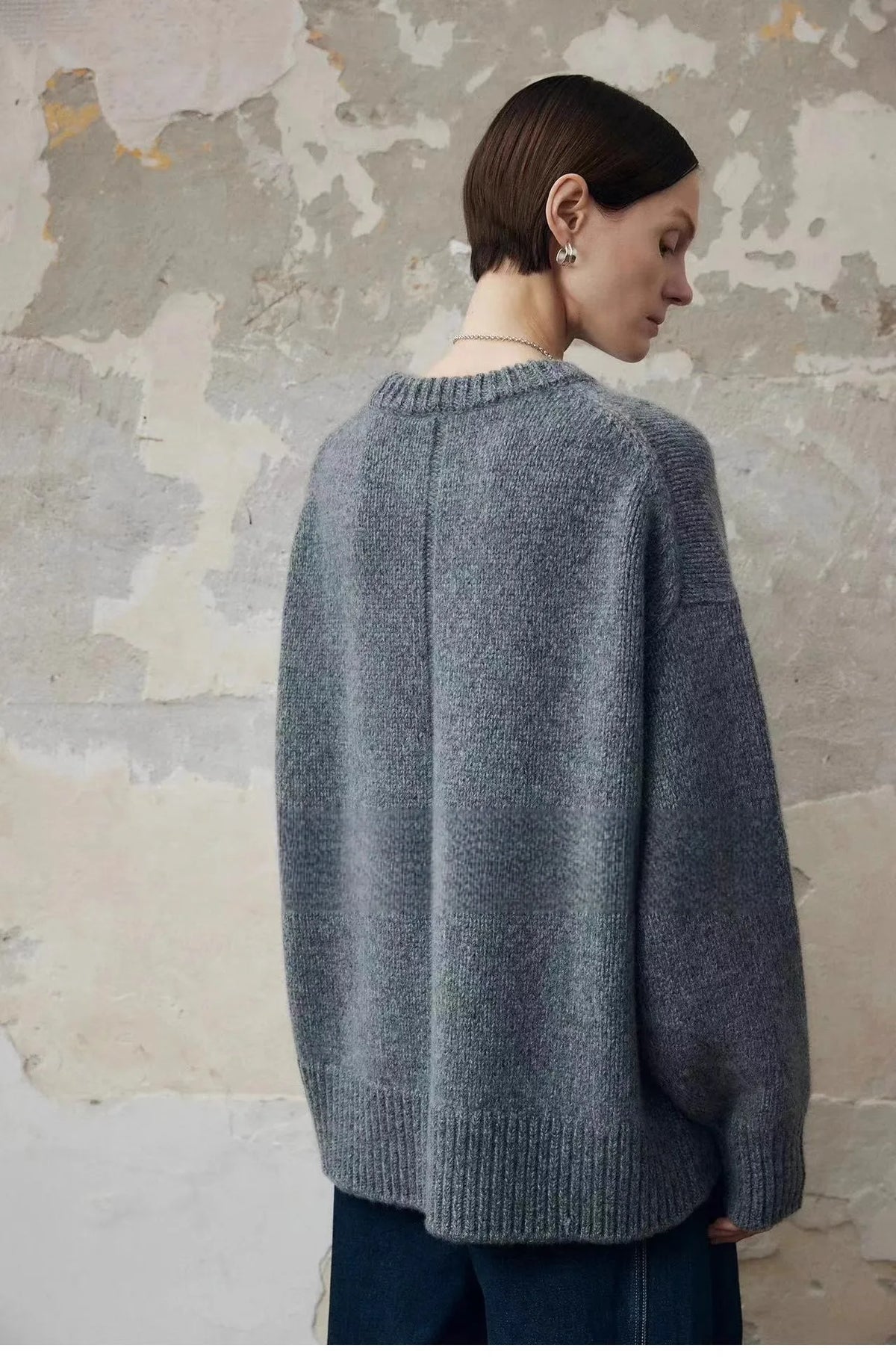 Deanna Womens Pure Cashmere Oversized Sweater