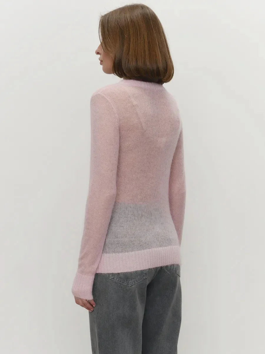 Natasha Womens Crewneck Knit Sweater