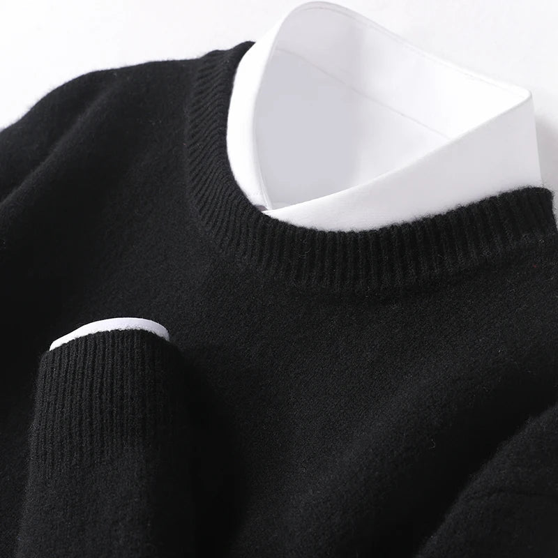 John Mens Fine Knit Crewneck Sweater