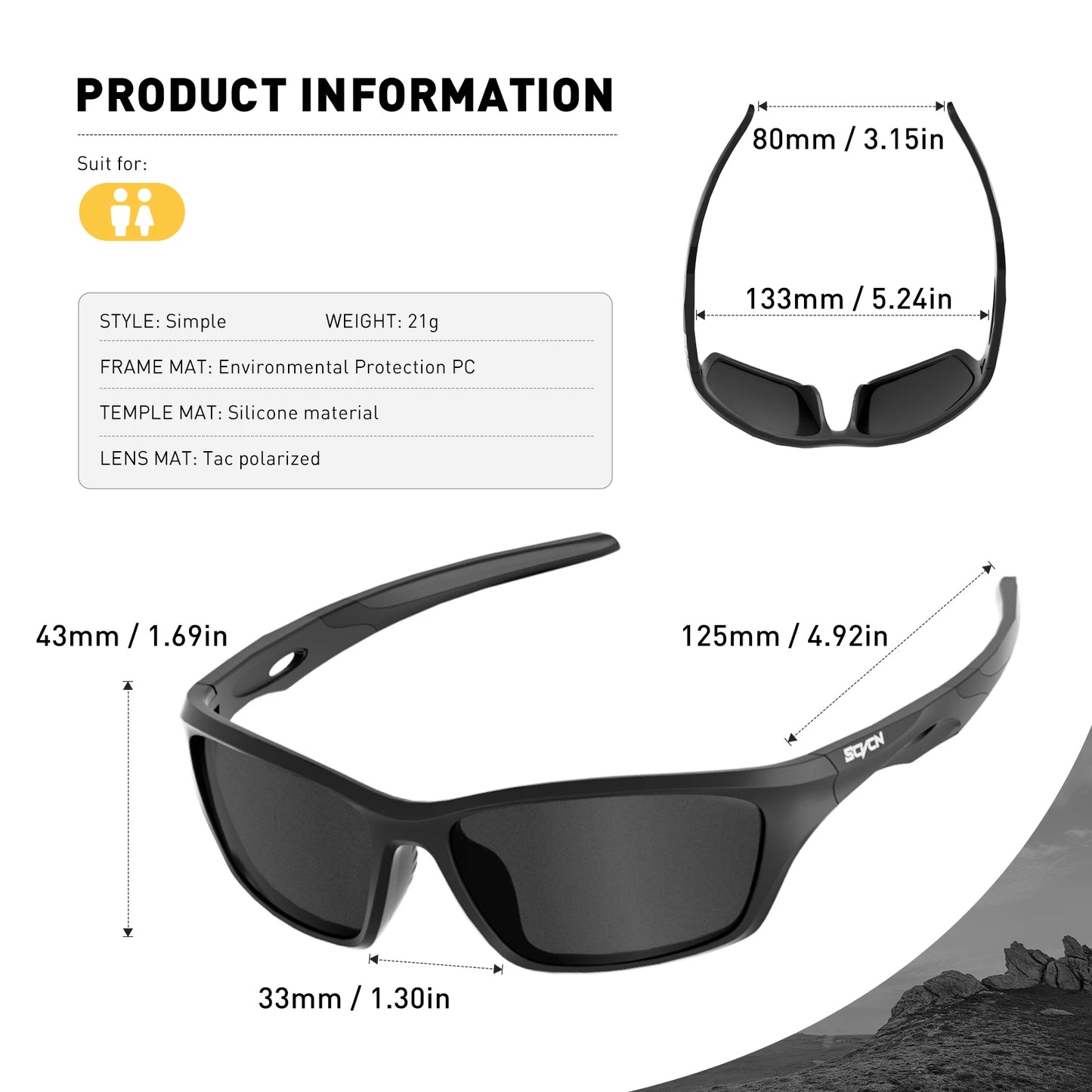 SunPro - Polarized Fishing and Sports Sunglasses for Men and Women
