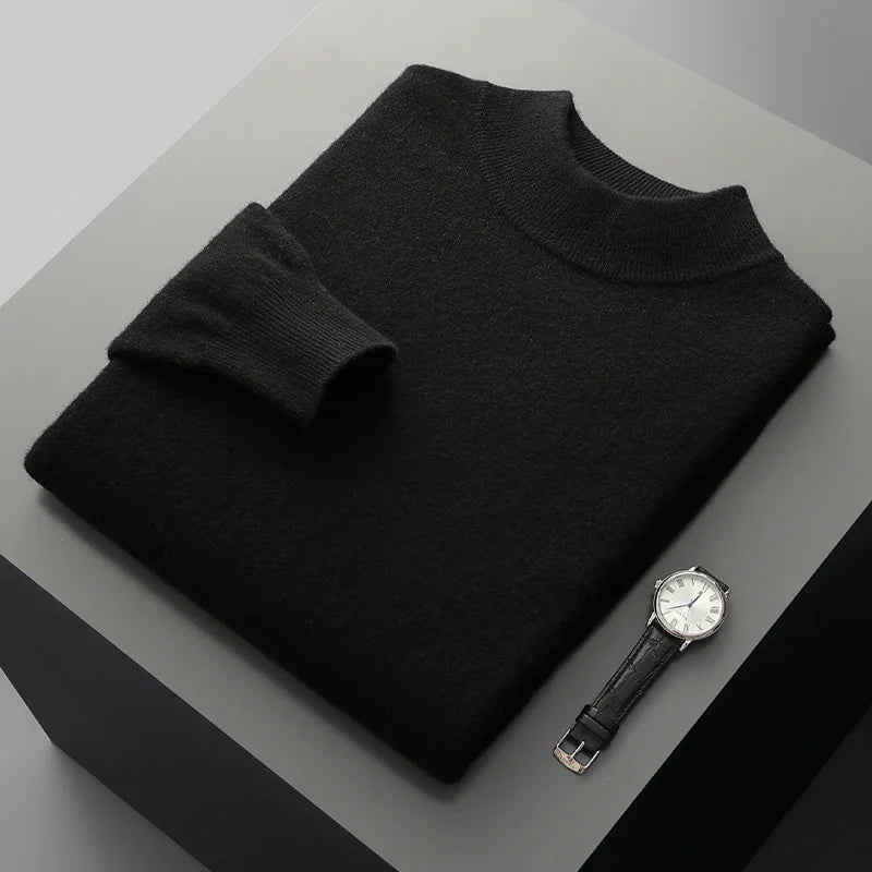 Kirk - Cashmere sweater with stand-up collar