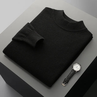 Kirk - Cashmere sweater with stand-up collar