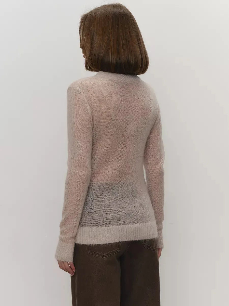 Natasha Womens Crewneck Knit Sweater