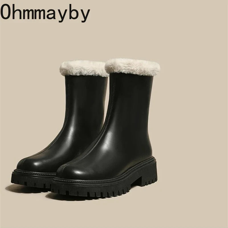 Blair Womens Faux Fur Lined Winter Ankle Boots