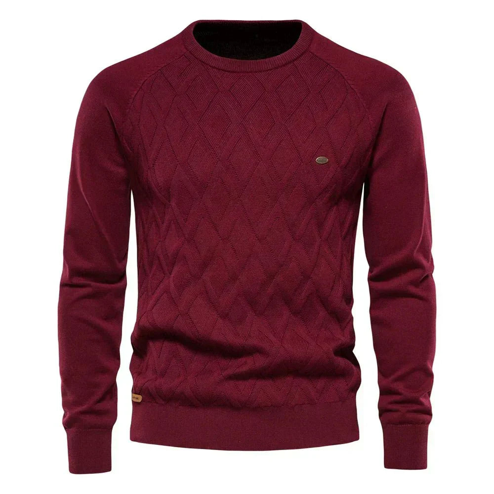 Theodore | Men's sweater with diamond pattern