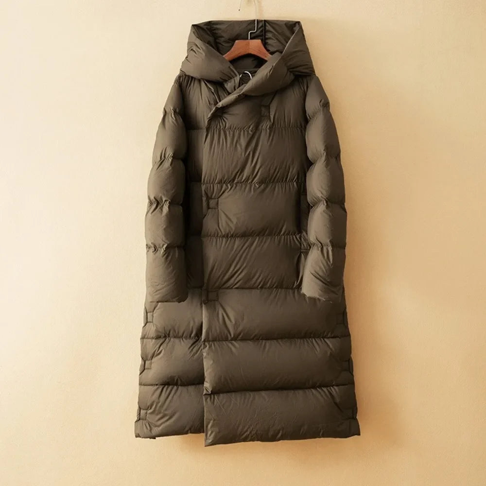 Autumn Womens Long Down Parka with Hood