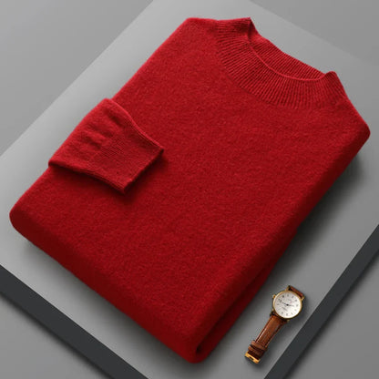 Harry - Mid-length cashmere sweater with high collar