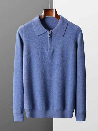 Larry - Elegant cashmere polo sweater