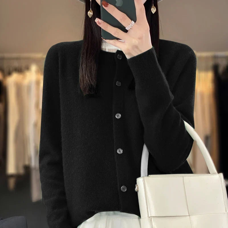 Women's Buttoned Cardigan, Relaxed Silhouette | Elegant Button Details, Everyday Layer | 14 Colorways | S–2XL