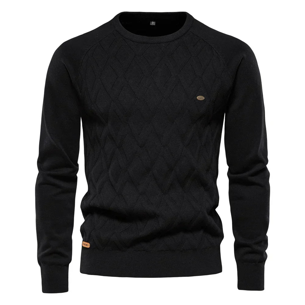 Theodore | Men's sweater with diamond pattern