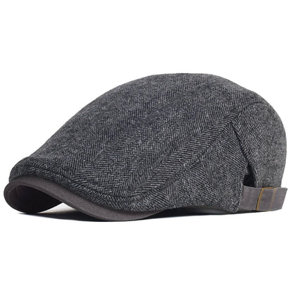 Haven™ | Modern Men's Cap with Herringbone Pattern