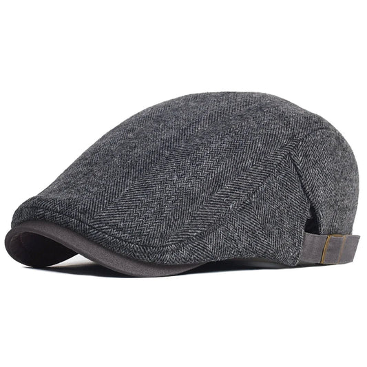 Haven™ | Modern Men's Cap with Herringbone Pattern