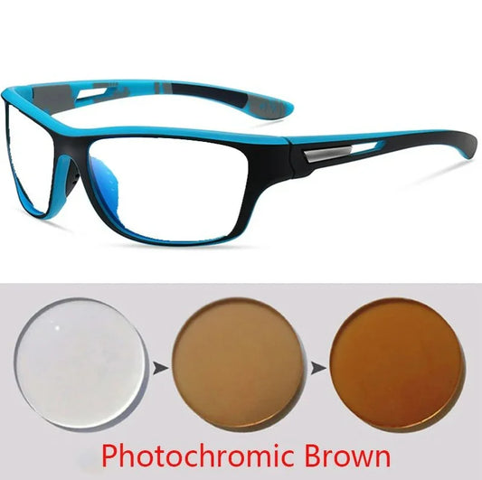 PureSight - Photochromic tea Anti-Glare Fashion Polarized Sunglasses for Men