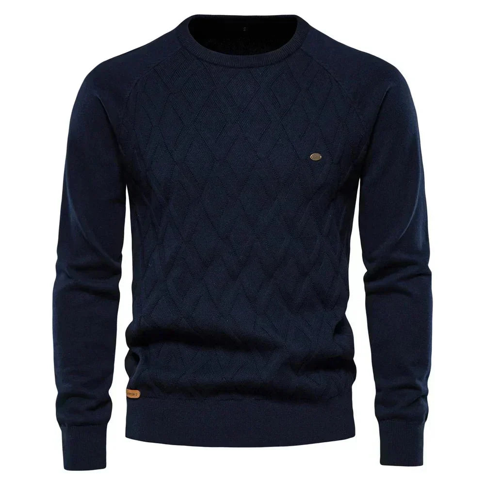 Theodore | Men's sweater with diamond pattern