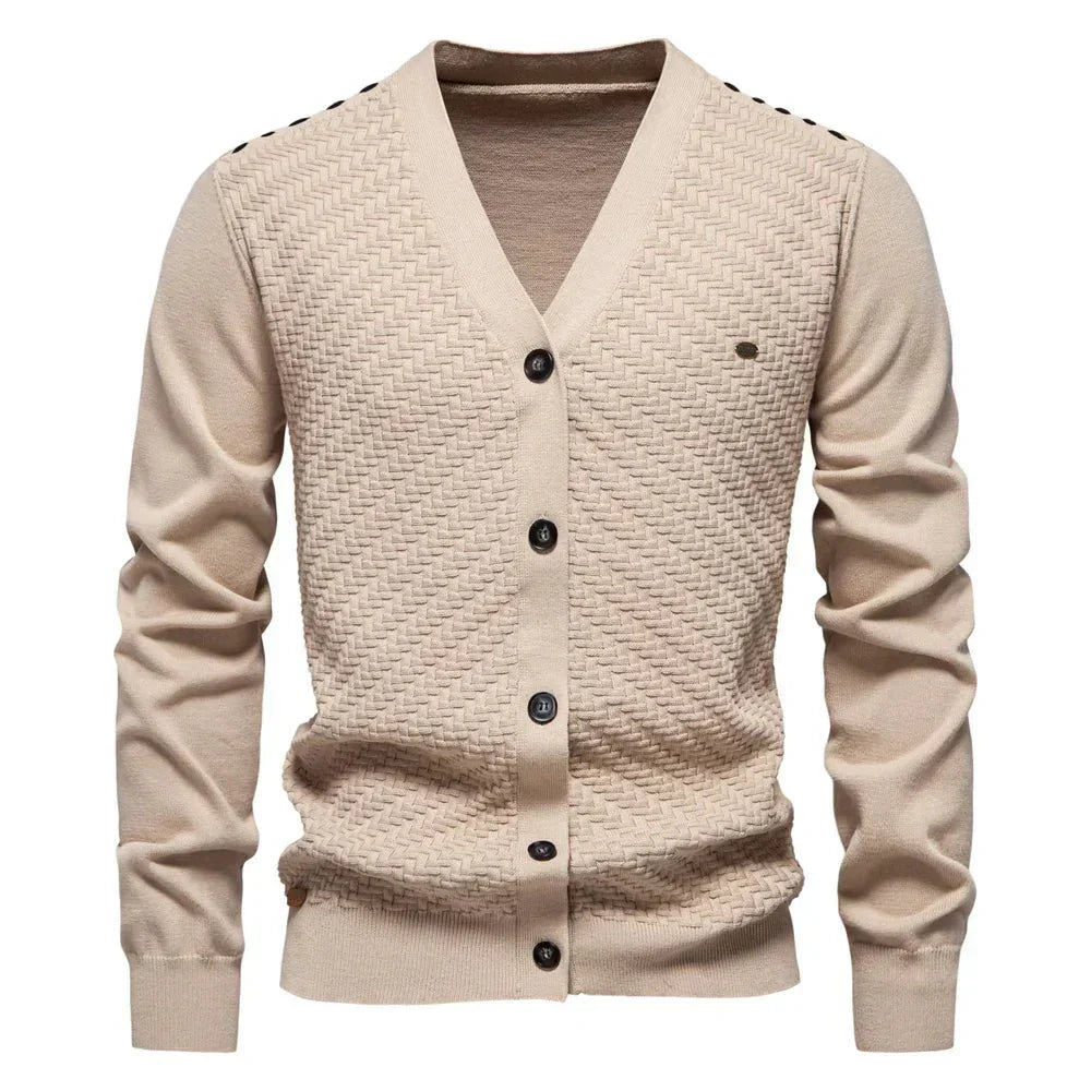 Stewart | Warm men's cardigan with V-neck