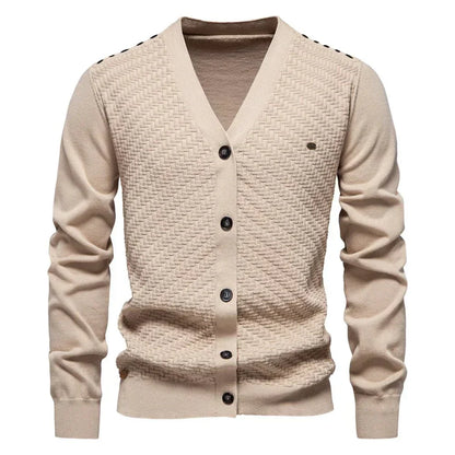 Stewart | Warm men's cardigan with V-neck