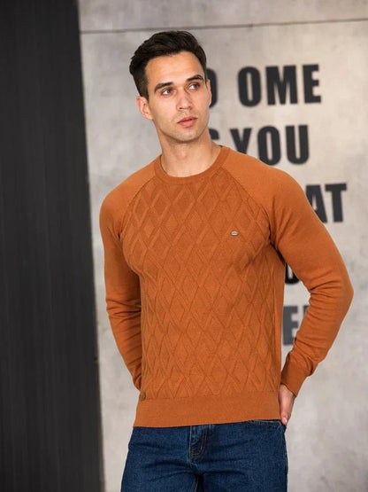 Theodore | Men's sweater with diamond pattern