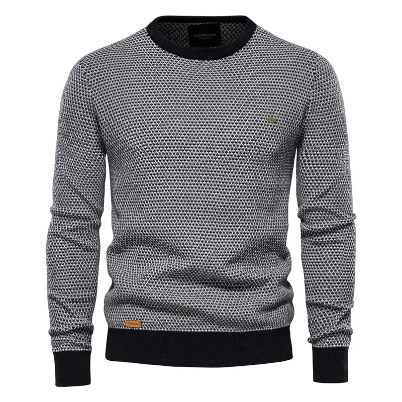 Steven | Men's sweater with diamond pattern