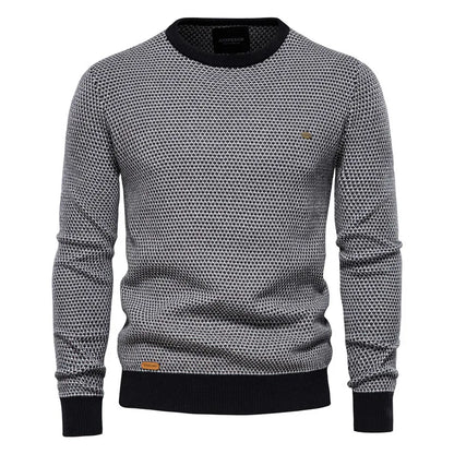 Steven | Men's sweater with diamond pattern