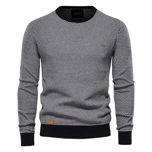 Steven | Men's sweater with diamond pattern
