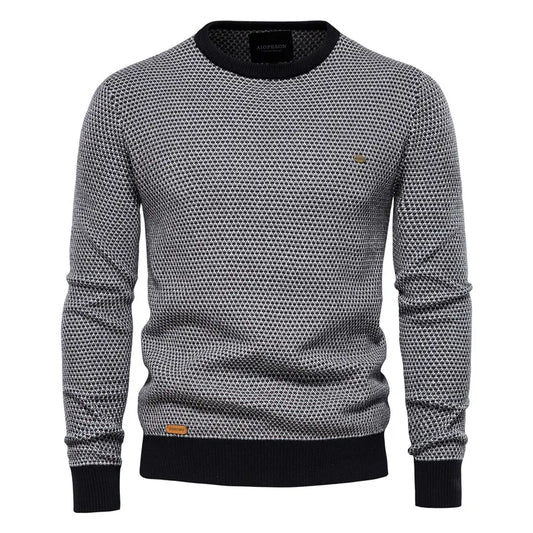 Steven | Men's sweater with diamond pattern