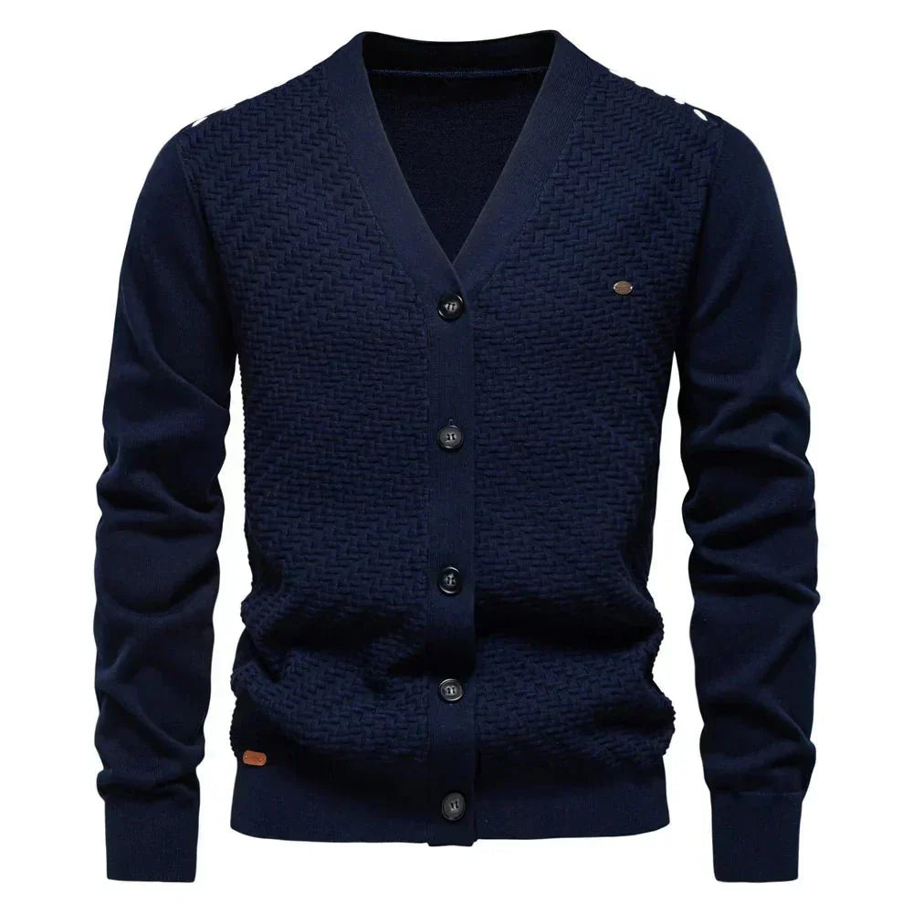 Stewart | Warm men's cardigan with V-neck