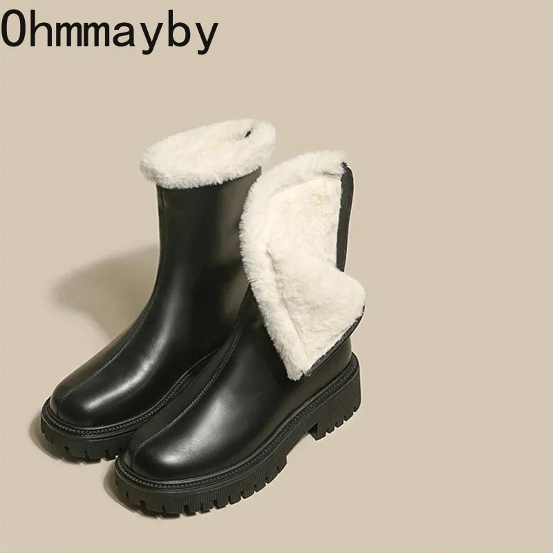 Blair Womens Faux Fur Lined Winter Ankle Boots