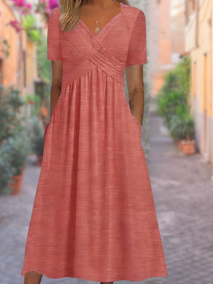 Sylvia™ | V-Neck Tummy-Covering Dress