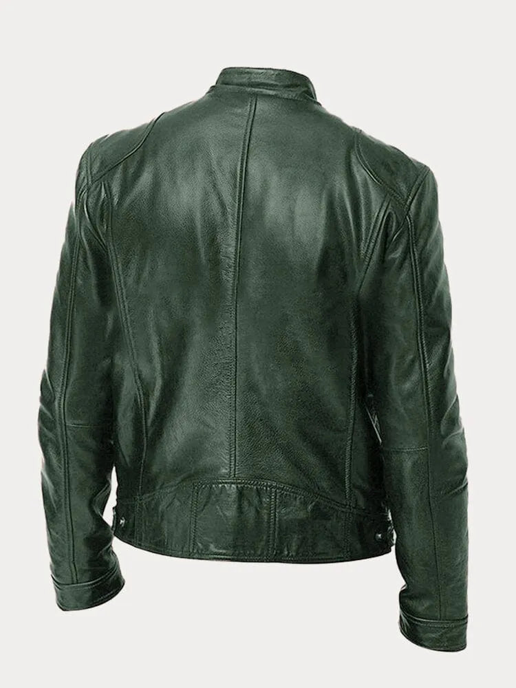 Ansel | Herren Bikerjacke mit Druckknopfkragen — Klassischer Biker-Look in 10 Farben S–3XL | Westmere