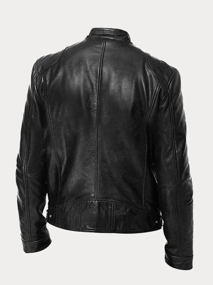 Ansel | Herren Bikerjacke mit Druckknopfkragen — Klassischer Biker-Look in 10 Farben S–3XL | Westmere