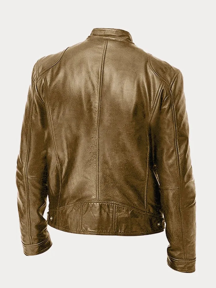 Ansel | Herren Bikerjacke mit Druckknopfkragen — Klassischer Biker-Look in 10 Farben S–3XL | Westmere