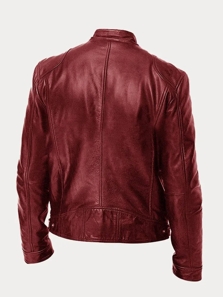 Ansel | Herren Bikerjacke mit Druckknopfkragen — Klassischer Biker-Look in 10 Farben S–3XL | Westmere