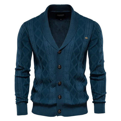 William | Men's cardigan with button placket