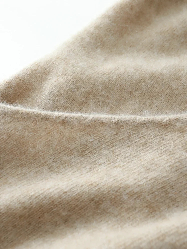 Teresa Womens Cashmere Sweater with Crossover Collar