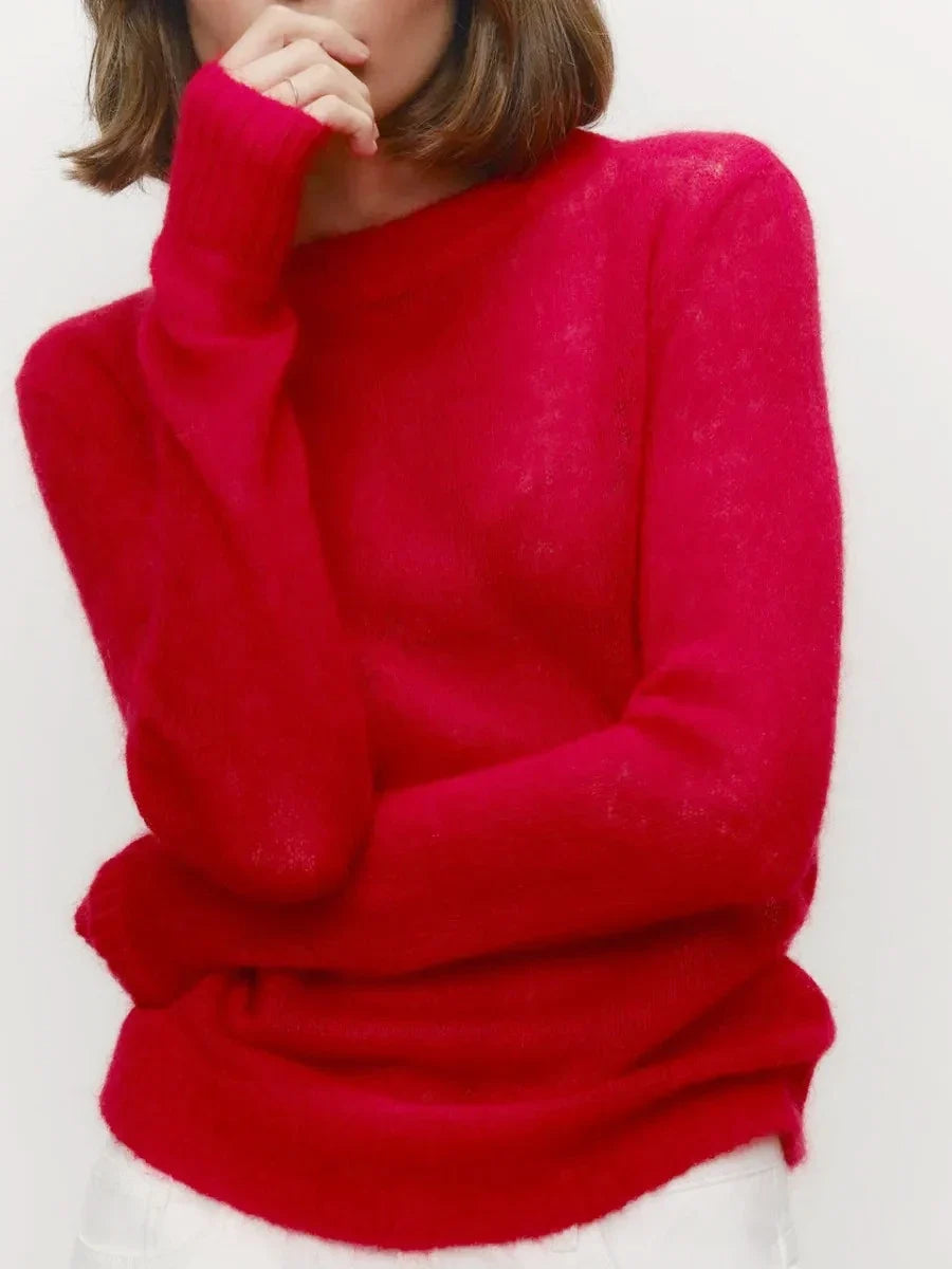 Natasha Womens Crewneck Knit Sweater